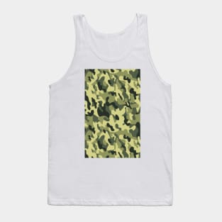 Camouflage khaki army men green pattern Tank Top